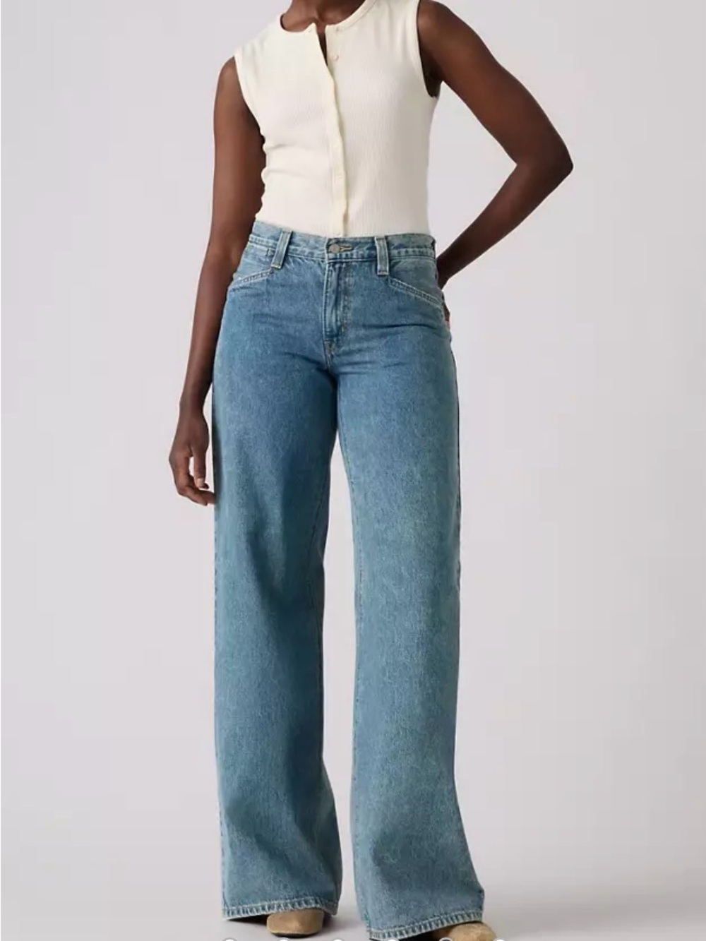 Levi's ‘94 Baggy Wide Leg Jeans in Classic Blue Denim